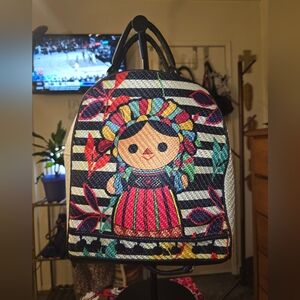 Colorful Embroidered Backpack/Crossbody
